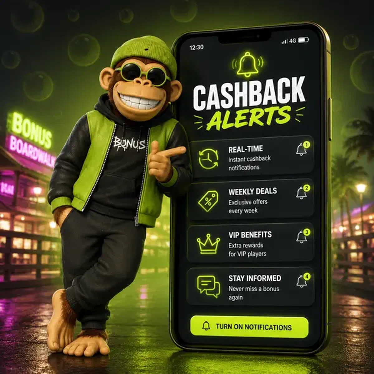 Bonus Kong präsentiert mobile App-Benachrichtigungen für Cashback-Angebote und Reload-Deals